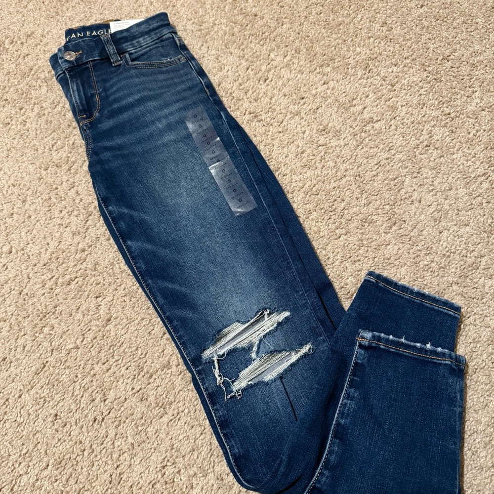 NWT AE Forever Soft Curvy High-Rise Jegging Dark Vintage